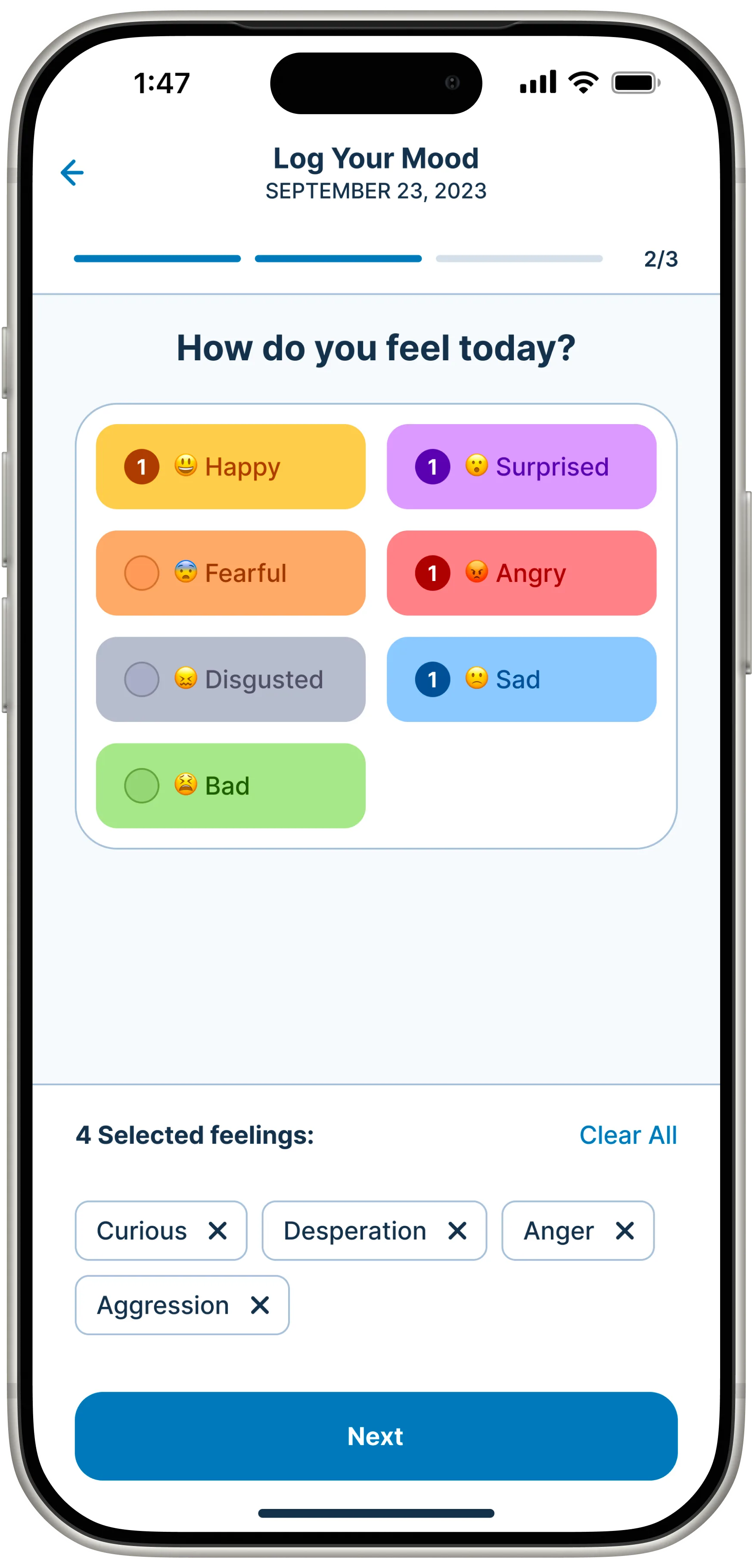 Pantalla 6 de Mood Tracker
