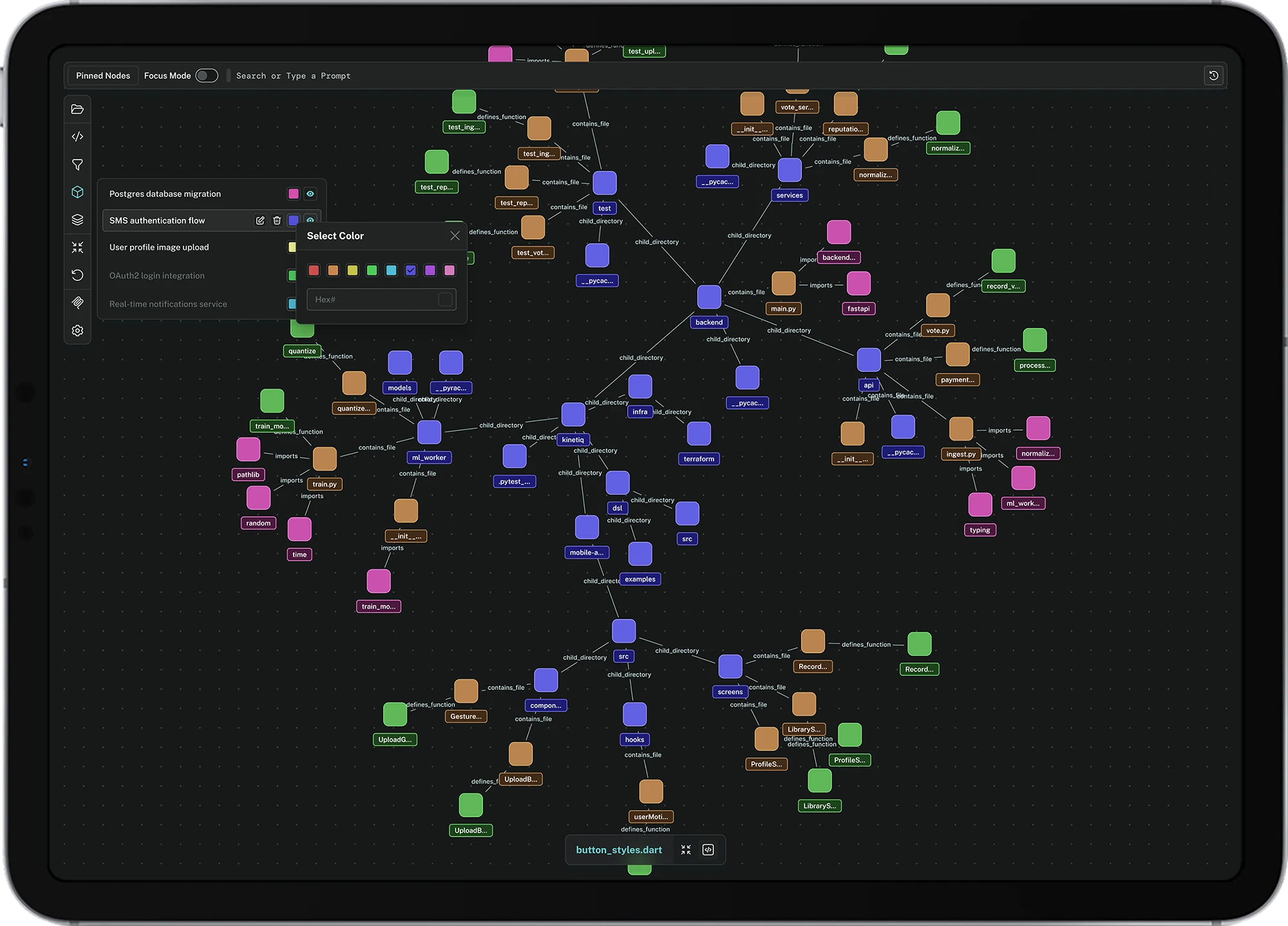 Supermodel grafo interactivo de código en VS Code